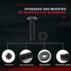 Tornillos de Alta Calidad para Soporte de Pilar A del Parabrisas para Modelos Jeep Wrangler JK 2007-2018, Juego de Cuatro Tornillos para Soporte de <span class=keywords><strong>Barra</strong></span> de Luces - Product Image 3