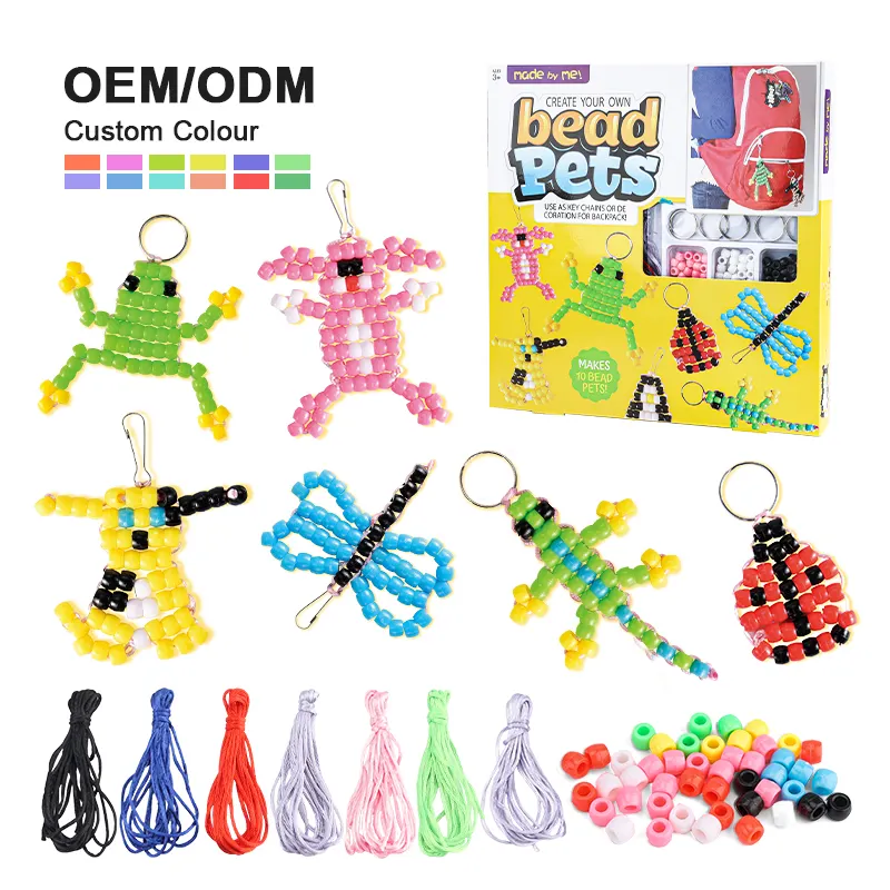 Leemook Custom DIY Kid Bead Set Girls Craft Toys Beads For Jewelry Making Kits DIY Pet Beading toy set