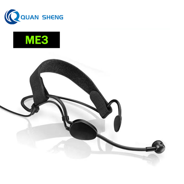 ME3 Headset Microphone Overhead Condenser Microphone Black Color Stereo 3.5 Jack Headset Microphone for Stage Performance