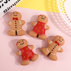 Jouet à presser en forme de bonhomme en pain d'épices mignon, jouet anti-stress à rebond lent, jouet à pincer, jouets squishy de Noël, petit cadeau - Product Image 1