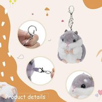 Breloques en peluche hamster pour portefeuilles, sacs à dos, sacs à main, garnitures automobiles, porte-clés et chaînes de clés pour femmes, automobile