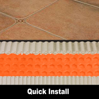 Membrane de Désolidarisation Moderne Schluter en PE/PP Étanche de 1/8 po d'épaisseur pour Gestion de la Vapeur, Garantie 5 Ans pour Salle de Bain