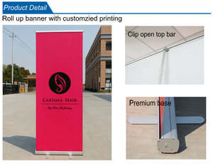 Support de bannière rétractable léger en aluminium 80 x 200 pour impression par sublimation thermique, surface mate/brillante, vente en gros - Product Image 3