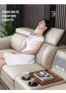 सिंगल चार्जिंग फंक्शन चमड़े की कला सोफे न्यूनतम सोफा आकार अपार्टमेंट लिविंग रूम फर्नीचर चमड़े के सोफे सस्ते सोफे - Product Image 2