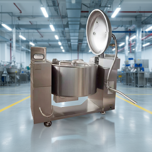 Marmite de cuisson à double enveloppe avec système de refroidissement par vide, pour mélange et agitation sous vide électrique du sirop, du sucre et de la confiture - Product Image 1