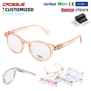 <span class=keywords><strong>Gafas</strong></span> de Lectura Portátiles Ligeras de Material PC, Montura Transparente Rosa Azul, Anti Luz Azul, <span class=keywords><strong>Gafas</strong></span> Presbicia <span class=keywords><strong>para</strong></span> Uso en Computadora - Product Image 1