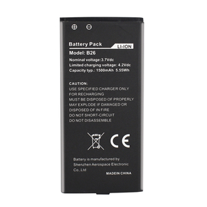 1500mAh B26 per Caterpillar <span class=keywords><strong>CAT</strong></span> B26 batteria <span class=keywords><strong>cellulare</strong></span> di alta qualità sostituzione batterie ai polimeri di Li - Product Image 1