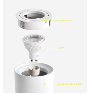 Spot LED encastré de plafond de haute qualité, moderne, rond, en aluminium, anti-éblouissement, IP33, 5 watts - Product Image 2