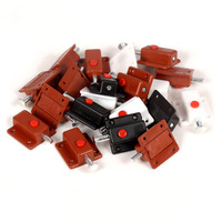 Loquet à ressort papillon en plastique pour porte de meuble, petit loquet en plastique pour tiroir de meuble avec bouton à ressort