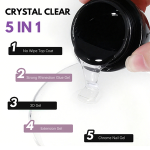 FZN TPO FREE <span class=keywords><strong>Builder</strong></span> Top Coat, Gel Adhesivo para Pedrería, Esmalte de Uñas Transparente Sin Capa Residual, Gel de Alto Brillo para Construcción de Uñas en Gel UV - Product Image 2