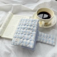Couverture de carnet en tissu rembourré, style Instagram, originale, faite à la main, style coréen, mignonne et douce, motif imprimé, A6/B6/A5, pour journalisation