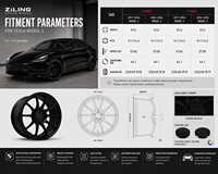 Nuevas Llantas de Aleación de Aluminio Forjado Monobloque Premium ZL para Tesla Model 3 de 18-19 Pulgadas con Diseño Cóncavo