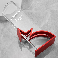 Prix d'usine Logo de marque personnalisé, trophée en cristal de verre personnalisé avec Base en métal