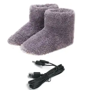 女男USB加热暖脚厚人字拖加热保暖护脚宝保暖鞋冬季保暖垫加热加热器