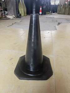 لون شعار الطباعة 45 70 90 سنتيمتر عاكسة الأسود المطاط إشارات للطرق على شكل مخروط ، السلامة المرورية رخيصة مخروط - Product Image 2