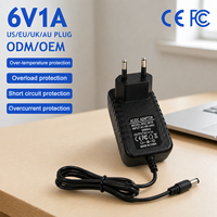 Adaptateur d'alimentation à découpage AC/DC 6V1A, prise UK, sortie 6V1000mA 6W, alimentation enfichable 6V1A pour tensiomètres