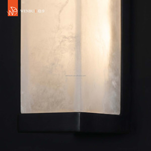 Luxury Spanish Alabaster <b>Wall</b> Lamp Minimalist LED <b>Sconce</b> for Villa Bedroom Light - Product Image 3