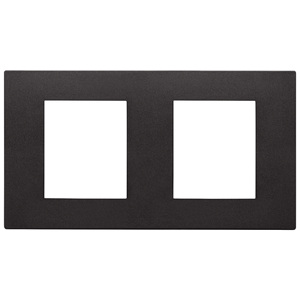 แผ่นปลั๊กไฟคู่สีดำ ขนาด 20x9.5x0.9 ซม. สำหรับปลั๊กและเต้ารับ - Product Image 1