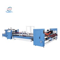 Máquina Plegadora y Encoladora de Cartón Automática de Alta Velocidad en Línea, Máquina Encoladora de Cajas Corrugadas Multicolor