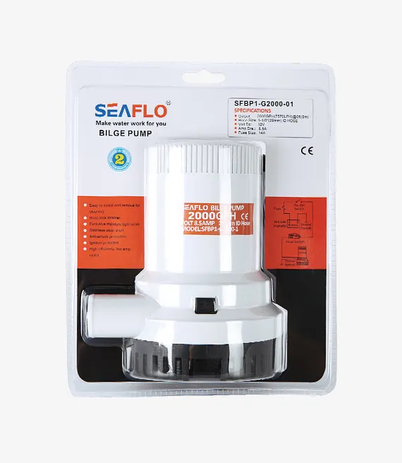 SEA FLO 2000GPH Solar motor driven marine bilge pump switch 12 volt pump