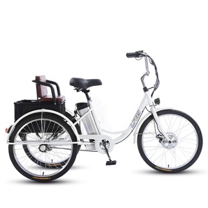 Electric Tricycle With Safety Child Seat Leisure 3 Wheel E <strong>Bike</strong> Long Range Electric Trike for Women Daily Commute <strong>Pick</strong> Children - Product Image 3