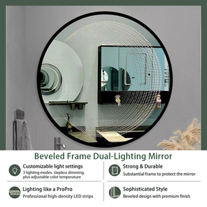 Espejo de Pared para Hotel a <span class=keywords><strong>Precio</strong></span> de Fábrica, Espejo Moderno para Baño con Iluminación 3D, Espejo Redondo Mágico con Luces LED Infinitas para Apartamento - Product Image 3