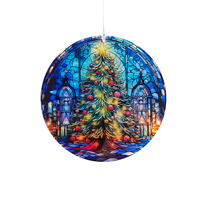 Adornos Navideños 2026, Atrapasoles de Vidrio Art Deco con Diseño de Aves, 16 cm, Redondos, Color Personalizado, Decoración de Vidrio Divertida, Regalos
