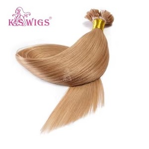 Extensiones de Cabello Humano Remy 100% Naturales de Punta Plana K.S WIGS, Cabello Virgen Indio Liso, Doble Trama, Fijación por Fusión - Product Image 2