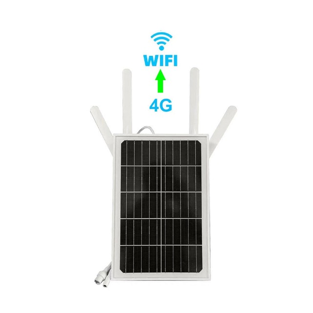 60M Outdoor Wireless Rechargeable Battery Powered 15W Solar Wifi Router 4g Lte Nano Sim Card Router with Rj45 Wan/lan Port