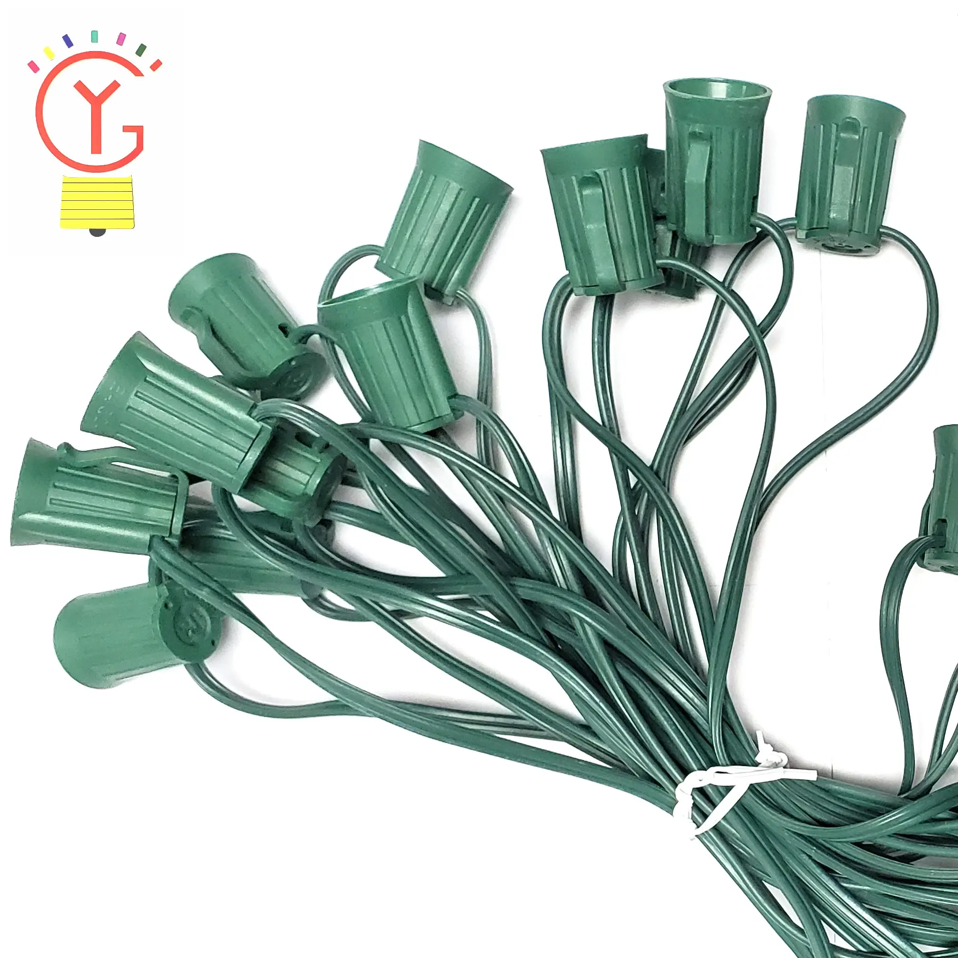 उल C9 E17 25L/50L/100L SPT-1W 18AWG क्रिसमस स्ट्रिंग प्रकाश Stringers