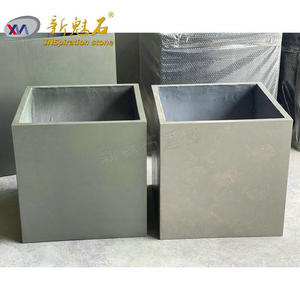 Nuevos Materiales de Construcción de Piedra, Jardinera Cuadrada de Hormigón de 600x600x500mm, Alto Rendimiento, Uso Interior y Exterior - Product Image 3