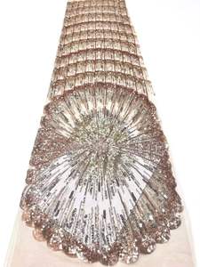 <span class=keywords><strong>Tissu</strong></span> brodé de fleurs en relief 3D avec perles AO.YI. pour robes de mariée et robes de soirée - Robes de mariée et tenues de soirée - Product Image 5