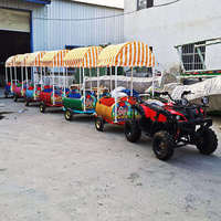 Promotion : Quad 4 roues 150cc 200cc à moteur 4 temps avec auvent, train de divertissement à 4 rangées et double baril pour parcs