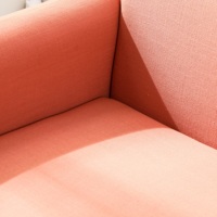 Canapé italien 2 places en velours orange avec pieds en métal, mobilier de salon en tissu orange, style européen, direct usine