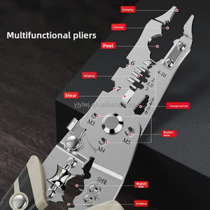 26-in-1 đa chức năng dây cắt Tước công cụ dây Stripper plier Cutter <span class=keywords><strong>crimping</strong></span> công cụ chuyên ngành thợ điện kìm - Product Image 4