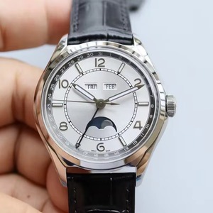 Reloj de Diamantes Unisex de Edición Limitada Personalizado, Esfera Plateada Blanca, Calendario Completo, Fase Lunar, Mecánico Automático, Zafiro, Nuevo 2026 - Product Image 2