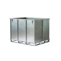 Caisses métalliques pliables et verrouillables pour le transport de jus liquides, stockage en vrac, cages de stockage, équipement de transport et de stockage