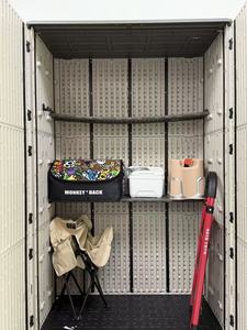 <span class=keywords><strong>Armoire</strong></span> <span class=keywords><strong>de</strong></span> rangement extérieure <span class=keywords><strong>en</strong></span> HDPE <span class=keywords><strong>de</strong></span> 120 gallons, facile à assembler, avec étagères réglables, portes verrouillables, résistante au vent et à l'eau - Product Image 6