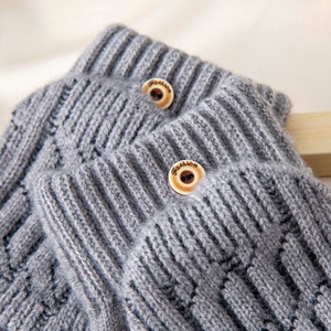 FF3182 jakarlı cabrio yarım parmak örgü eldivenler soğuk hava sürüş bisiklet eldivenler sıcak kış parmaksız eldiven - Product Image 3