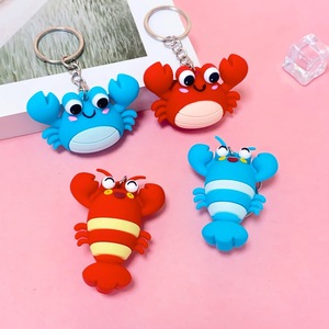 Porte-clés 3D réaliste <span class=keywords><strong>Crabe</strong></span> & Homard style dessin animé - Matériau souple, accessoire tendance pour sacs et téléphones, <span class=keywords><strong>prix</strong></span> <span class=keywords><strong>de</strong></span> machine à griffes, souvenir, cadeau - Product Image 2