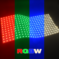 Feuille LED Flexible Ultra-Fine DC24V 288 LEDS 490x245mm SMD5050 RGBW 4-en-1 Découpable pour Rétroéclairage Marbre et Aménagement Paysager