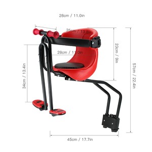 Asiento de Bebé Metálico de Montaje Frontal con Liberación Rápida y Totalmente Cerrado para Bicicletas de Montaña - Product Image 5