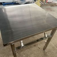 Table pliante robuste en acier inoxydable, support de bureau portable pour camping en plein air et restauration BBQ