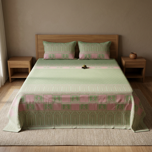 <b>Top</b> Quality Discharge Print Bedding Set Cotton <b>Bed</b> <b>Sheet</b> Set Pillow Covers 110x110 Bedding for Home Hotel - Product Image 2