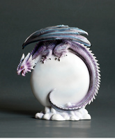 Figurine OEM en résine poly Figurine de dragon de pleine lune Statue de dragon des douanes Décoration intérieure