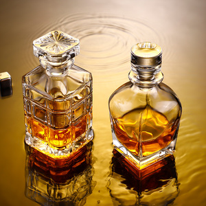 Service à Vin en Verre de Cristal Sans Plomb de Style Européen, Carafe Transparente Créative à Col <span class=keywords><strong>D</strong></span>époli, Bouteille à Vin Classique, Ensemble à Whisky - Product Image 5
