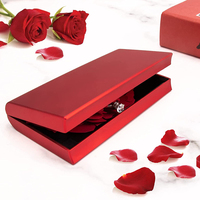 Roterende roosbloem voorstel ringdoos sieraden opbergdoos voor vrouwen Valentijnsdag bruiloft verlovingsverjaardag cadeau