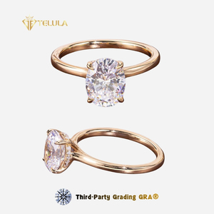 Moissanite de luxe 3ct Radiant Cut Ensemble de bagues Moissanite en argent sterling S925 <span class=keywords><strong>Bague</strong></span> Moissanite certifiée GRA 4ct - Product Image 1