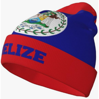 Chapeau tricoté de haute qualité avec drapeau du Belize pour femmes et hommes, chapeau tricoté tendance, chapeaux chauds d'hiver, bonnet de ski extensible et doux, unisexe