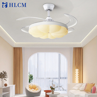 Ventilador de Techo LED Moderno con Luces, Control Remoto para Oficina en Casa, Lámpara de Araña con 3 Cambios de Color